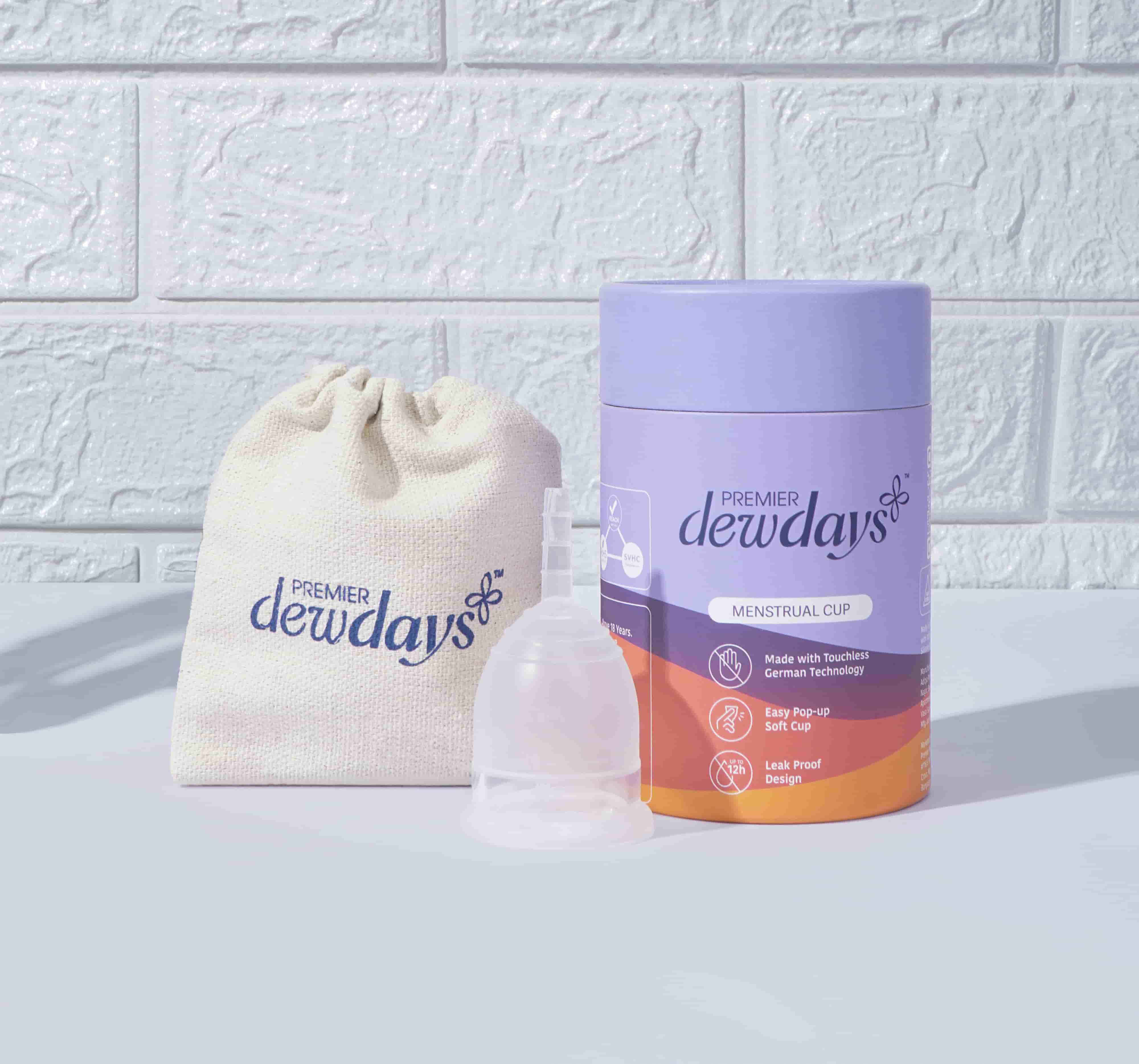 Premier DewDays Menstrual Cup – Pack of 1 + Cotton Pad (50 pcs) Free